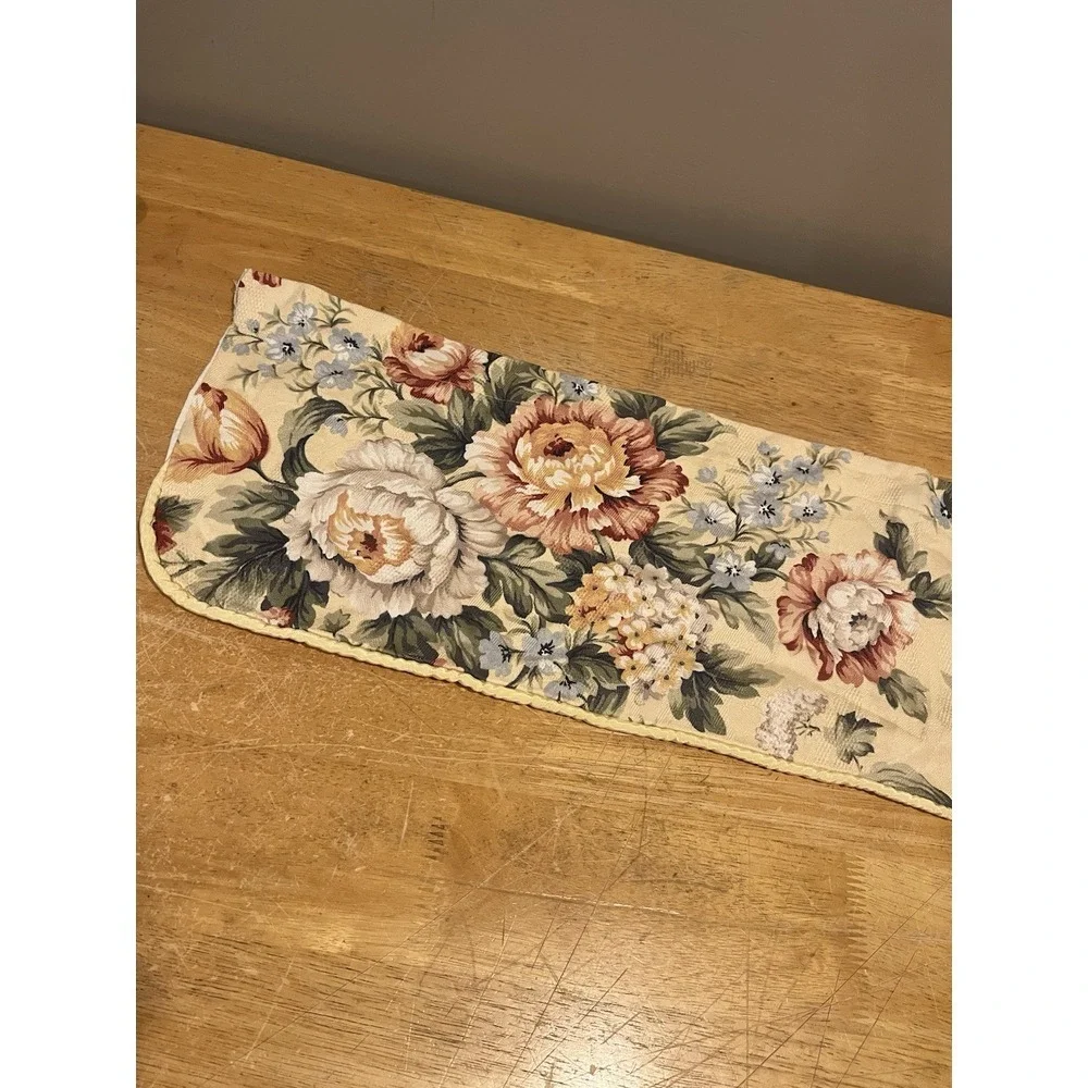 Ralph Lauren Brooke Yellow Floral Lined Valance Cotton‎ 34x9